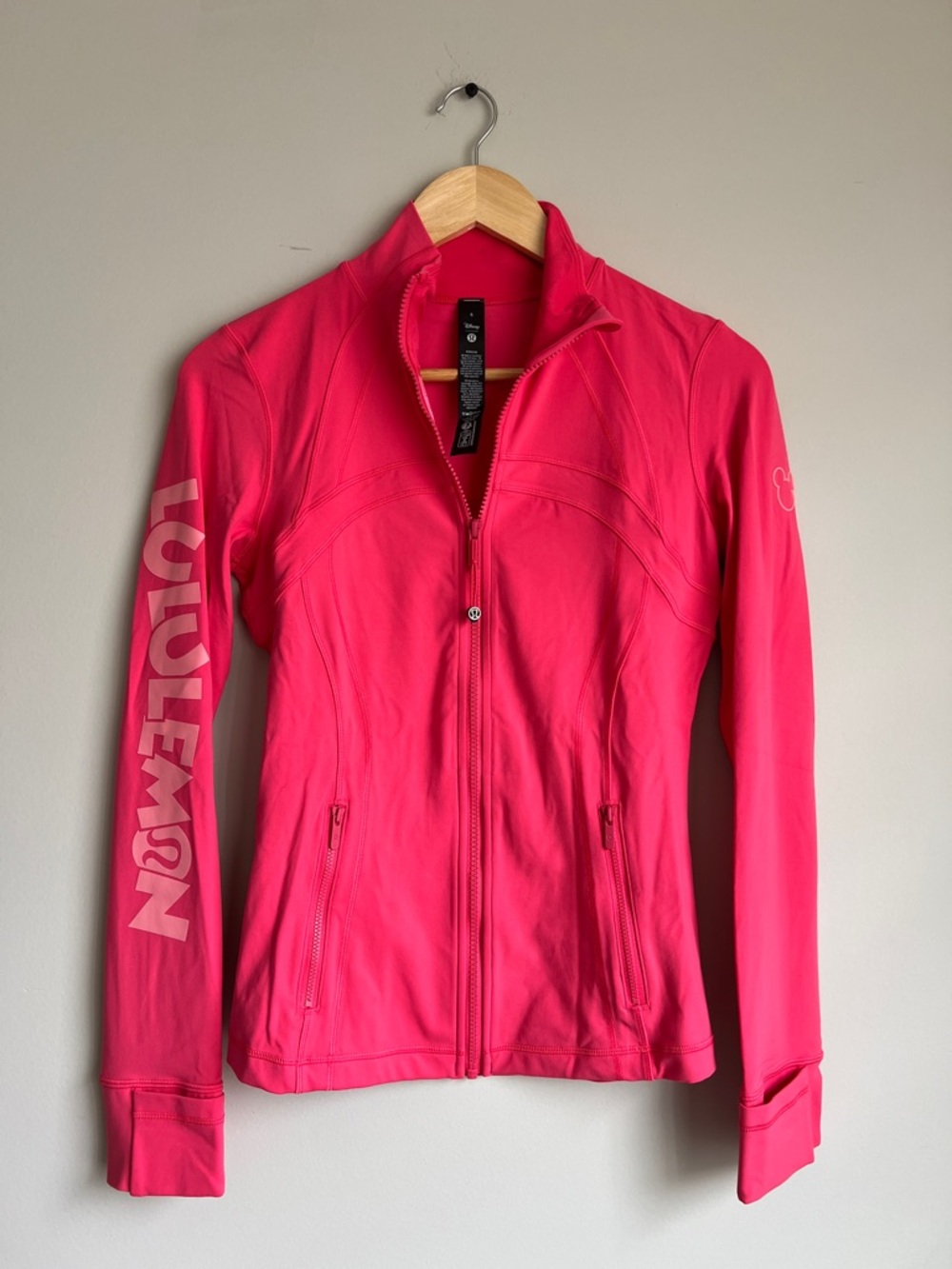Lululemon Disney Define Jacket Nulu Lipgloss Pink Size 6 NWOT